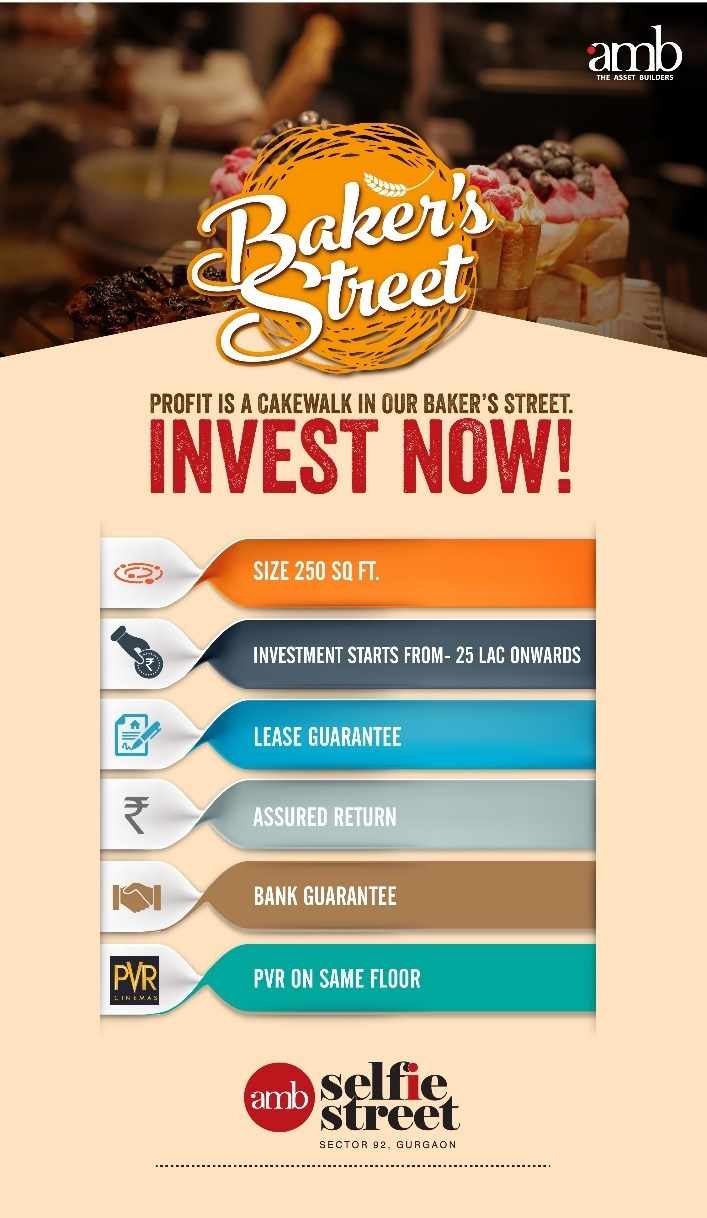Invest on Baker's Street at AMB Selfie Street in Gurgaon Update